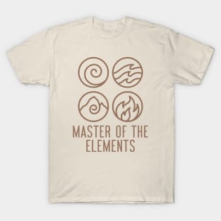 Master Of The Elements of nature fire wind water earth T-Shirt